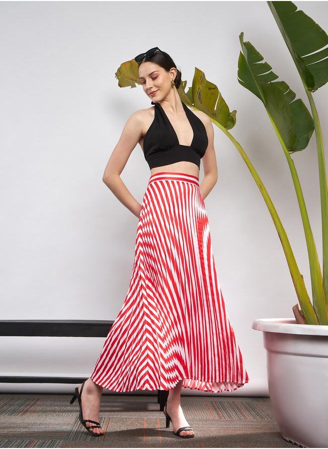 Striped Pleated A-Line Satin Skirt - pzsku/Z1BD7AD50B93E100AC830Z/45/_/1730198292/d0a20eee-767c-48df-a6ca-654774e22904