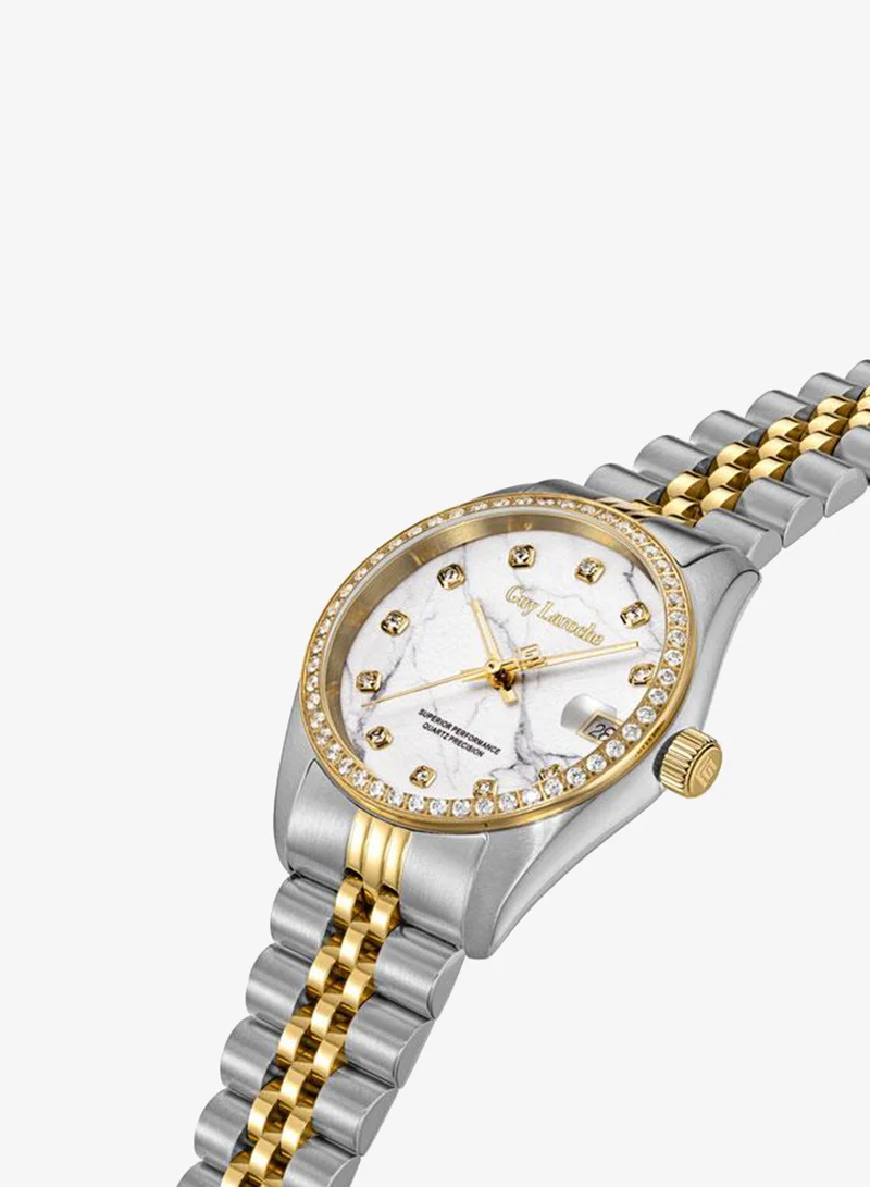 Guy Laroche Rosalie Stainless Steel Bracelet Analog Watch for Women, 31mm