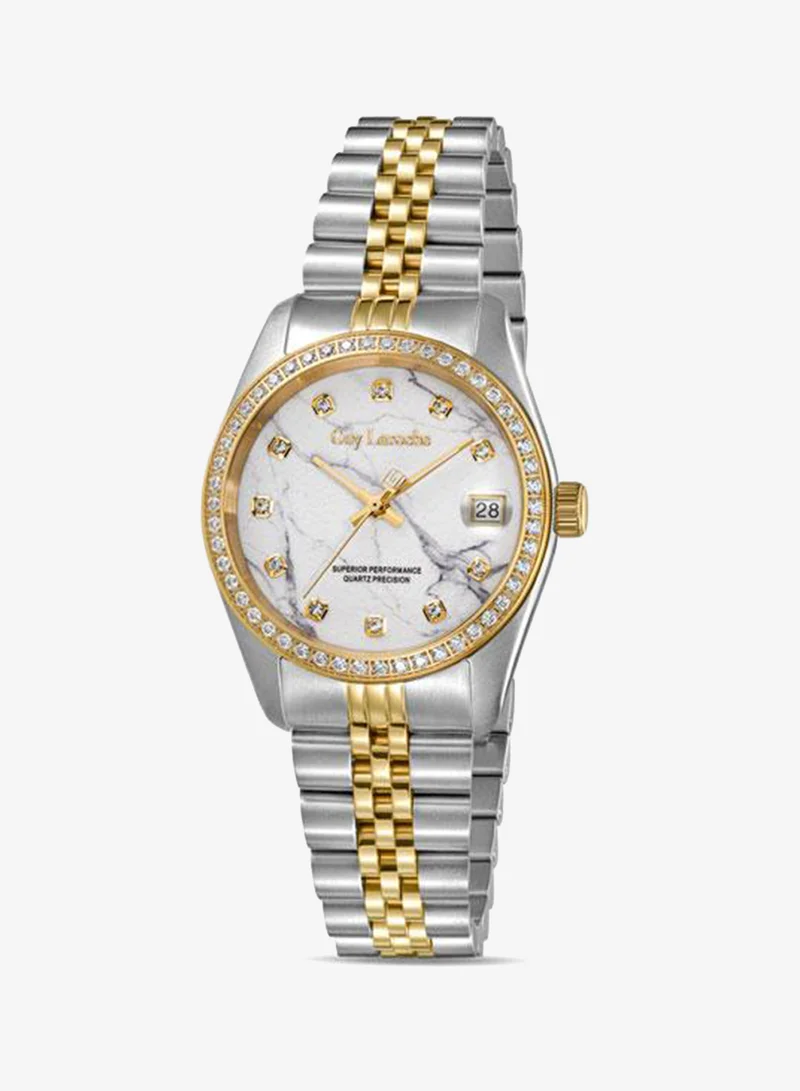Guy Laroche Rosalie Stainless Steel Bracelet Analog Watch for Women, 31mm