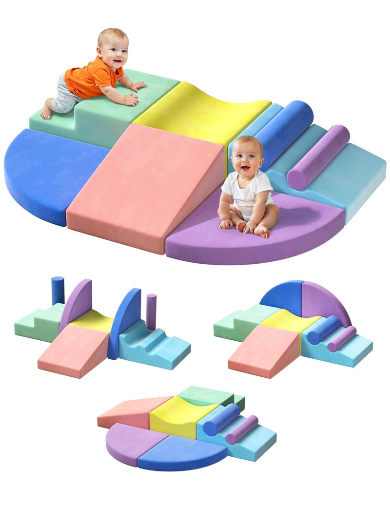 Twinkoo Extra Large 8-Piece Soft Climbing Toys for Toddlers, Foam Climbing Block Set with Jumbo Size, Boosts Motor Skills & Color Coordination, Safe Indoor Toy for Child Development - Image 1