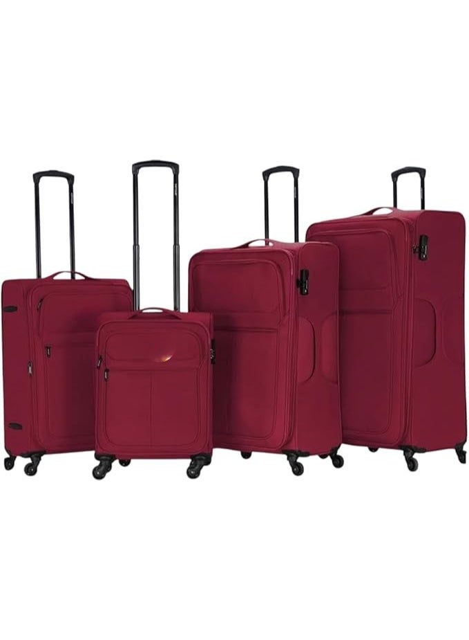 4-Piece Travel Luggage Set with Wheels (20/24/28/32 Inch), Durable Oxford Fabric Suitcases with Spinner Wheels and Trolley System for All Trips