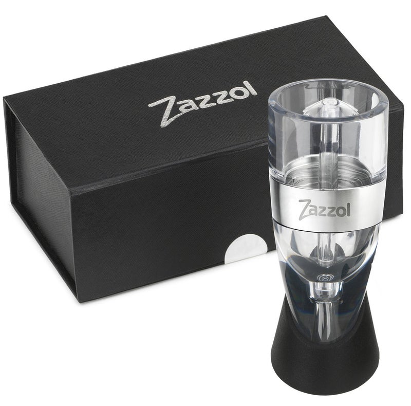 Zazzol Zazzol Wine Aerator Decanter  Multi Stage Design with Gift Box  Recommended by Business Insider Luxury Aluminum Ring 