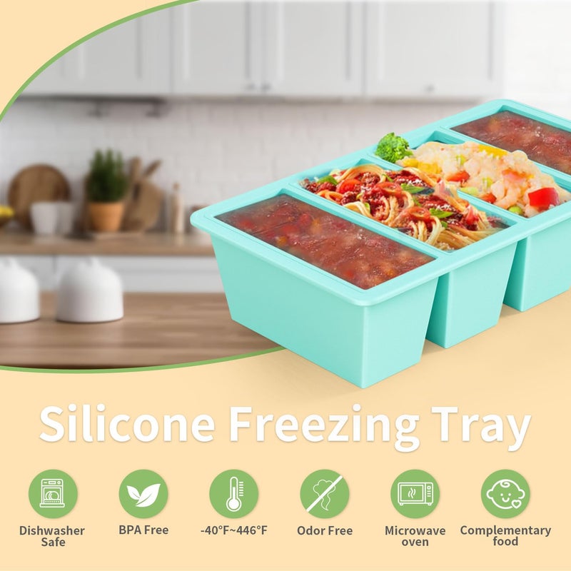 GGOW Silicone Freezer Tray For Sauce Cube: Ggow Silicone Freezing Tray For Broth Soup Storage - Freeze 250Ml 125Ml Souped Portion - Image 5