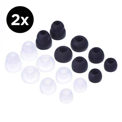 Earbudz Replacement Earbuds Ear Tips fit Powerbeats, Skullcandy, LG, Panasonic, Symphonized, iFrogz, Mpow, Small, Medium, Large and Double Flange (16 Pairs - 32 Pieces) - Image 2