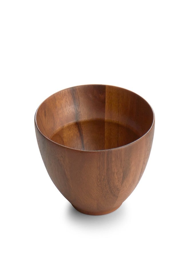 Nambe Nambé Skye Wood All-Purpose Bowl - Acacia Wood Ridged Serving Dish - Versatile 5.75” Dining & Entertaining Tableware - Casual & Formal Accent for Fruit, Salad, Snacks & Centerpiece Display - Image 1