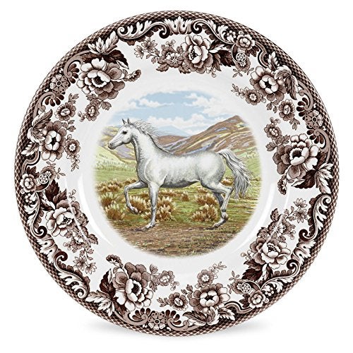 Spode Woodland Arabian Horse Dinner Plate – 10.5" Fine Earthenware Dish Featuring an Elegant Equestrian Motif – Rustic English Dinnerware, Dishwasher, Microwave & Warm Oven Safe, Made in England - Image 1