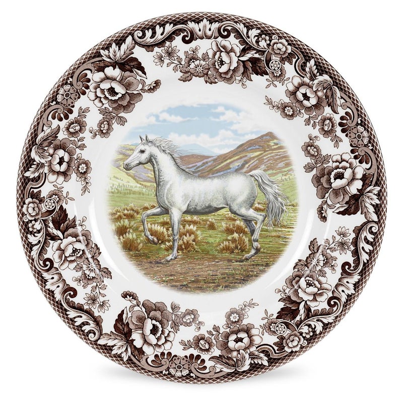 Spode Woodland Arabian Horse Dinner Plate – 10.5" Fine Earthenware Dish Featuring an Elegant Equestrian Motif – Rustic English Dinnerware, Dishwasher, Microwave & Warm Oven Safe, Made in England - Image 4