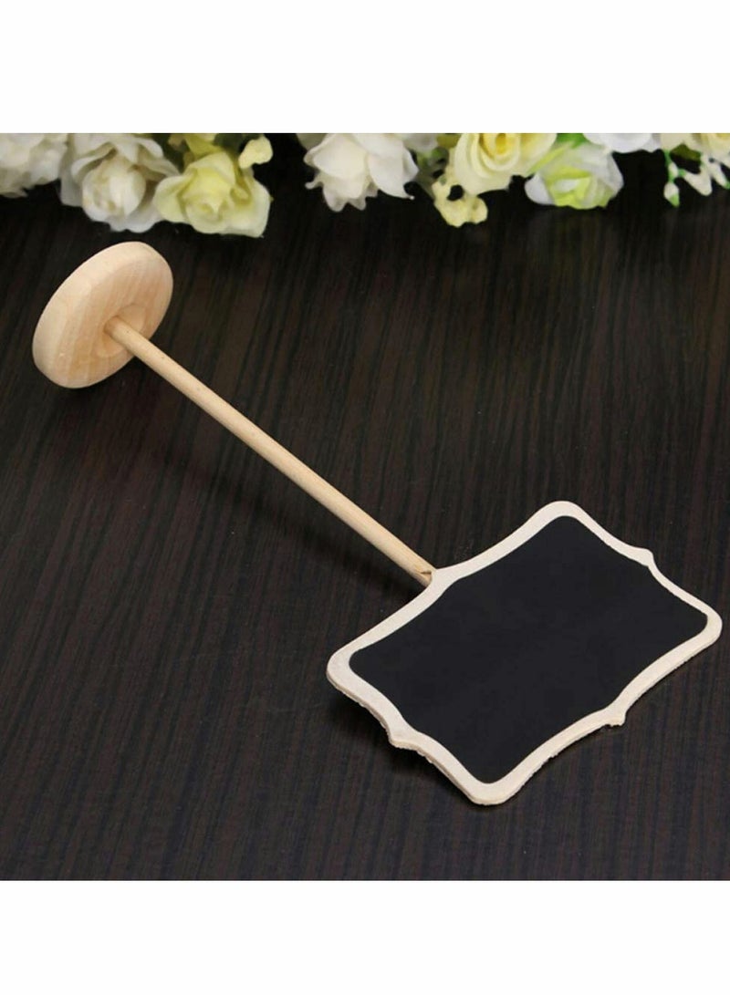 Zikra Mini Stand Chalkboard, Hanging Blackboard Message Board Polygon Mini Chalkboard Signs Double Sided Tabletop Board School Wedding Birthday Party Bar Message Board Sign Event Decoration, 10 PCS - Image 2