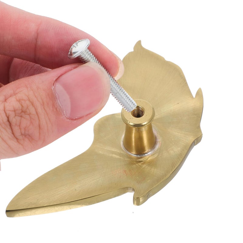 Brass Butterfly Cabinet Handles Vintage Drawer Pulls Right Handed Small Decorative Knobs - Image 4