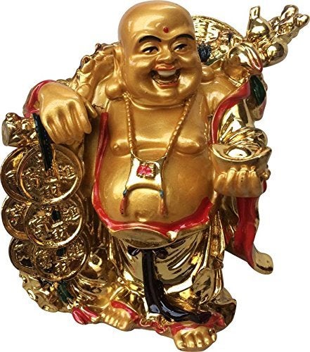 RIPE INDIA® Exclusive Feng Shui Standing Laughing Buddha for Good Luck, Wealth (Standard 1) - Image 5