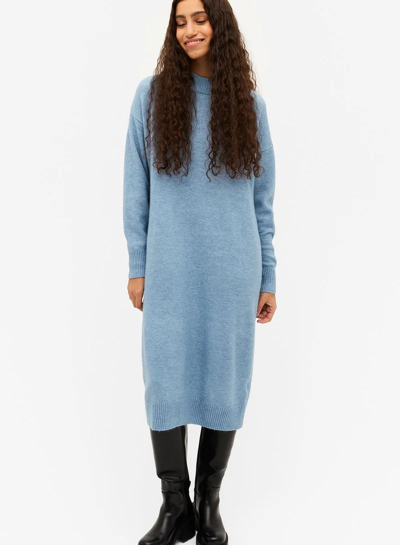 MONKI Round Neck Knitted Dress for Women | Best Price Oman MONKI Round Neck Knitted Dress for Women | Best Price Oman