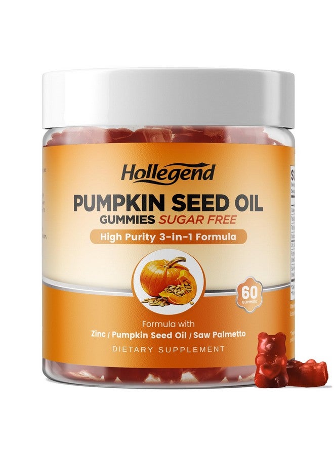 هوليجيند حلوى جيلاتينية بزيت بذور اليقطين من هوليجيند مع نخيل المنشار، مكمل غذائي بزيت بذور اليقطين العضوي لنمو الشعر وصحة البشرة، مستخلص نقي للغاية للنساء والرجال، ليمون، خالي من السكر، نباتي، 60 قرصًا - Image 1