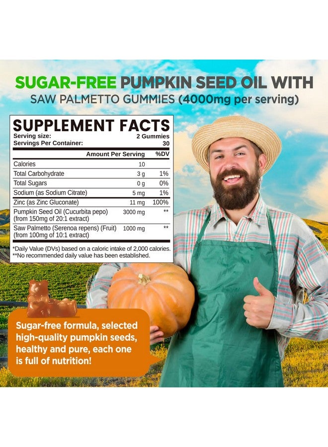 هوليجيند حلوى جيلاتينية بزيت بذور اليقطين من هوليجيند مع نخيل المنشار، مكمل غذائي بزيت بذور اليقطين العضوي لنمو الشعر وصحة البشرة، مستخلص نقي للغاية للنساء والرجال، ليمون، خالي من السكر، نباتي، 60 قرصًا - Image 2