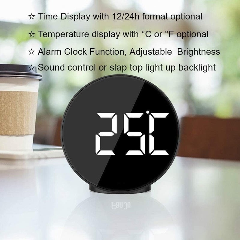 BLURISM LED Digital Alarm Clock 6 Brightness3 Ringtones 1224H Snooze Adjustable Volume Portable Clock for Bedroom Home and Travel - Image 4