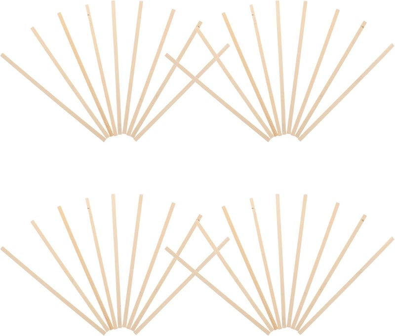 Healifty 50pcs Square Dowel Rods 9x3x300mm Unpainted Sticks for DIY Crafting, Architectural Model Making, and Landscape Craft Projects - Image 1