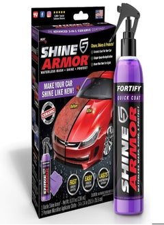 SHINE ARMOR Shine Armor Fortify Quick Coat Ceramic Coating Car Wax Spray Waterless Car Wash & Wax - Hydrophobic Top Coat Polish & Polymer Paint Sealant Protection  - Image 1
