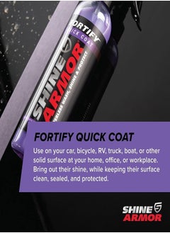 SHINE ARMOR Shine Armor Fortify Quick Coat Ceramic Coating Car Wax Spray Waterless Car Wash & Wax - Hydrophobic Top Coat Polish & Polymer Paint Sealant Protection  - Image 4