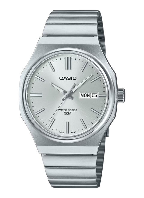 Analog Quartz White Dial Stainless Steel Men's Watch MTP-E735D-7AV
