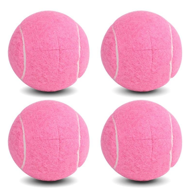 ANCKNE Tennis Balls For Walkers Pre Cut 4Pcs Walkers Legs Universal Precut Glide Balls  Heavy Duty Long Lasting Felt Pad Glide Coverings For Furniture Legs And Floor Protection (Pink) - Image 1