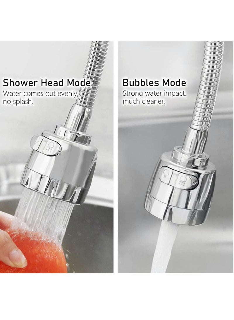 SYOSI Faucet Extender Sprayer Attachment Kitchen Movable 360° Rotatable Anti Splash Water Saving Tap Booster Shower With Universal Adapter Set Sink Accessories Tools - Image 3