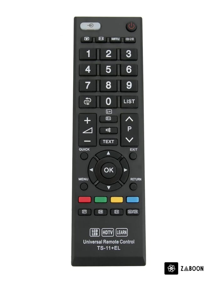 Zaboon Allimity TV Remote Control For Toshiba Series Black