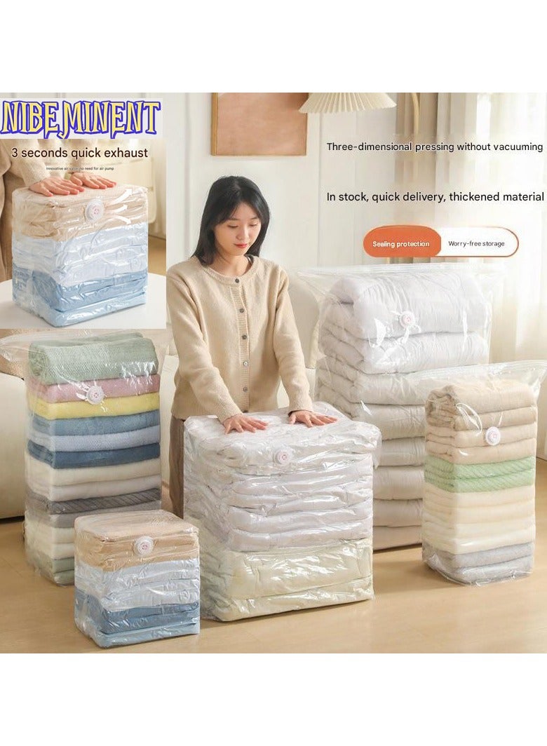 NIBEMINENT 10-Pack Extra Large No-Pump Vacuum Storage Bags， Large Compression Sealer Bags ，Space Saver for Clothes, Blankets & Seasonal Storage with 4 Sizes (XXL to M)  - Image 3