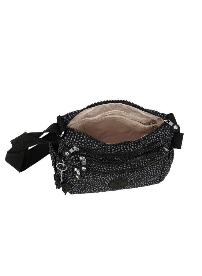 CAPRICE COLLECTION Unisex Medium Crossbody Bag – Charcoal Grey, Water-Resistant Nylon, 5.7L Capacity - Image 3