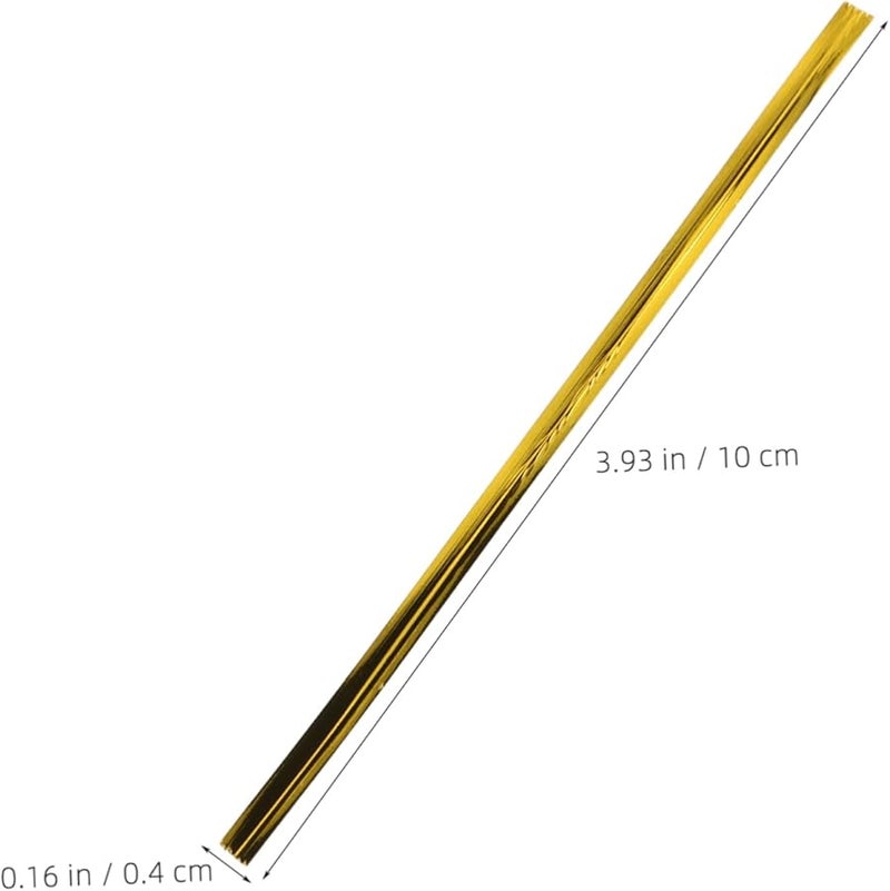 Gold Twist Ties 1600Pcs Reusable Metal Wire Ties For Food Storage Bread Snacks Packaging - Image 3