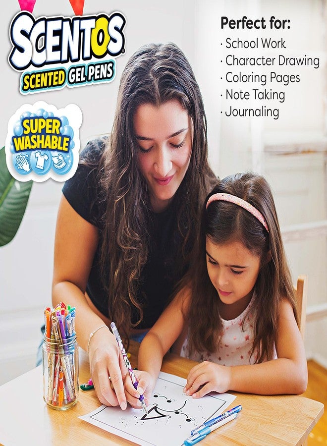 Scentos Scented Gel Pens for Kids - Assorted Colorful Pens - Fine Point Gel Pen Set - For Ages 3 and Up - 24 Count - Image 3