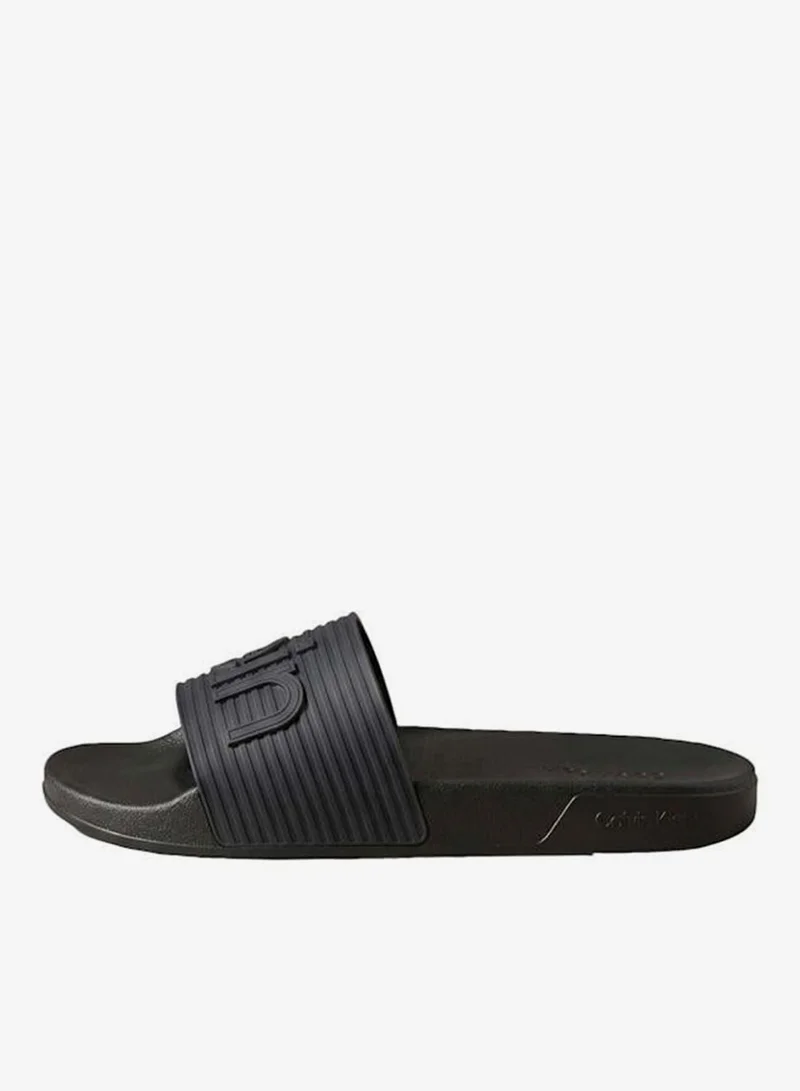 Calvin Klein Triple Black Nemo - Contoured Emblem Logo Sliders for Men | Best Price UAE