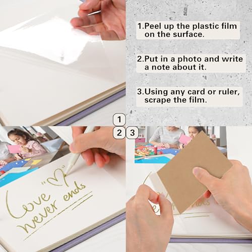 Vienrose Photo Album Page Refill for 3 Ring Binder, Photo Album Self Adhesive Pages, Photo Albums Pages Fit 2x3 4x6 5x7 8x10 Photo or Recipe Cards - Image 2