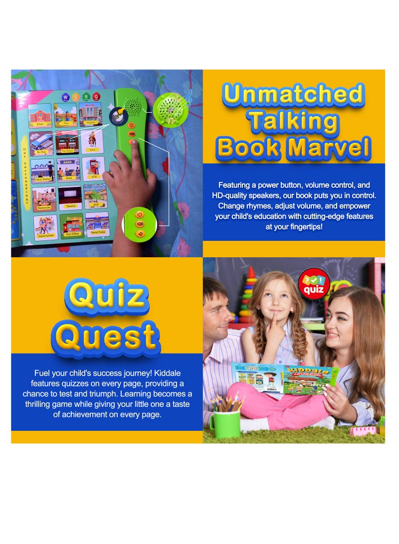 كيدال لعبة تعليمية تعليمية للأطفال من عمر 3 إلى 5 سنوات|كتاب صوتي عن المنزل والأسرة والأثاث والأجهزة المنزلية والأشياء غير الآمنة والملابس ومساعدي المجتمع| القوافي الموسيقية والقصص الصوتية - Image 5