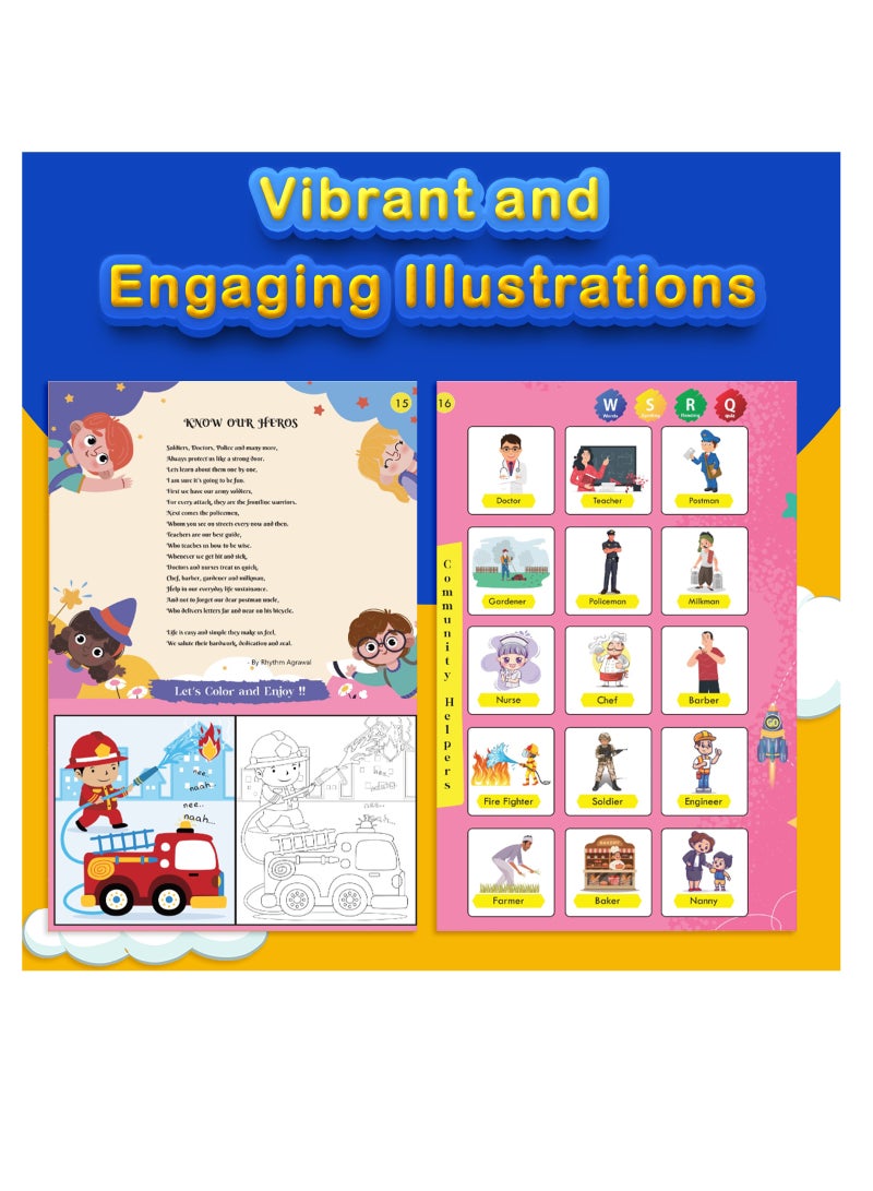 كيدال لعبة تعليمية تعليمية للأطفال من عمر 3 إلى 5 سنوات|كتاب صوتي عن المنزل والأسرة والأثاث والأجهزة المنزلية والأشياء غير الآمنة والملابس ومساعدي المجتمع| القوافي الموسيقية والقصص الصوتية - Image 3