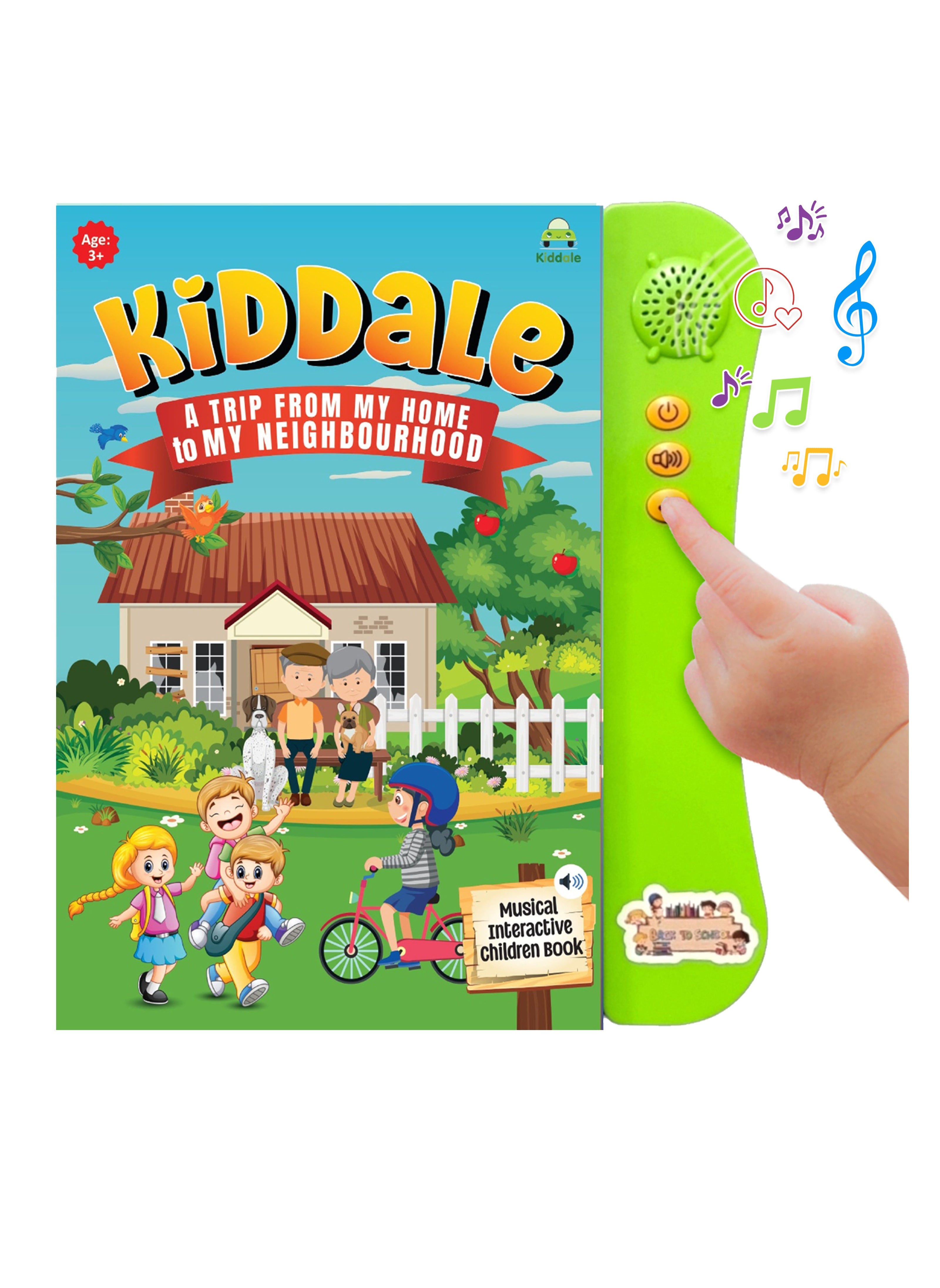 Kiddale Musical Sound Activity Book for Toddlers and Kids(3-5 year), Learning, Educational and Activity Toy, Perfect Gift for 3-5 year old Montessori Kid|Musical Rhymes & Audio Stories 