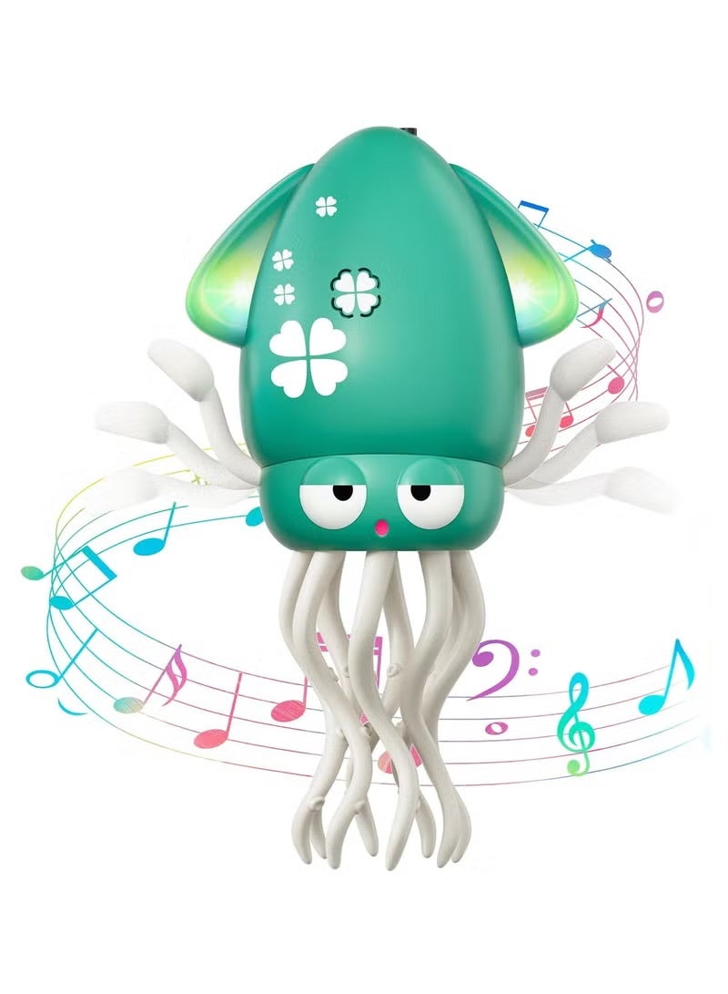 إلترازون Dancing Squid Baby Toy – Electric Crawling Squid with Music & Lights, Obstacle Avoidance, USB Rechargeable, Interactive Tummy Time Toy for Babies 6–12 Months & Toddlers – Fun Gift & Cute Desk Decoration - Image 1
