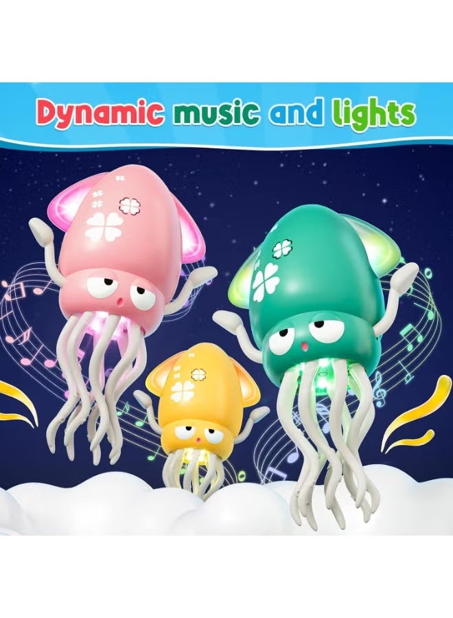 إلترازون Dancing Squid Baby Toy – Electric Crawling Squid with Music & Lights, Obstacle Avoidance, USB Rechargeable, Interactive Tummy Time Toy for Babies 6–12 Months & Toddlers – Fun Gift & Cute Desk Decoration - Image 4