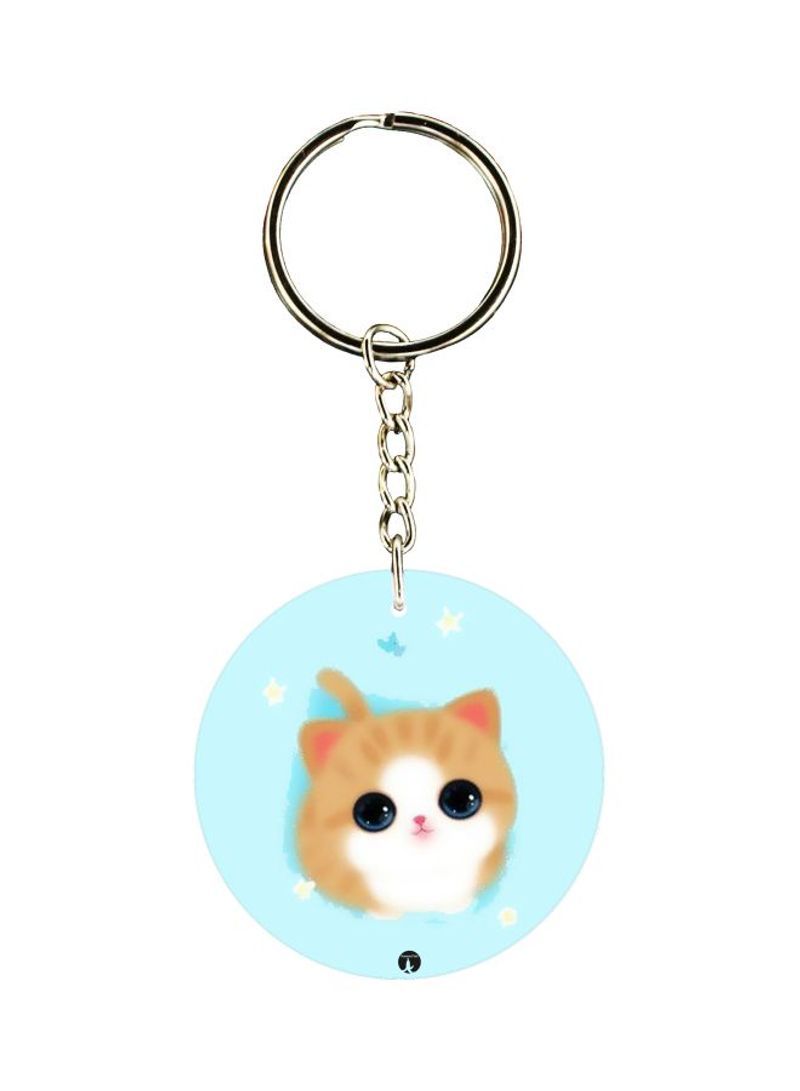 RKN Cat Themed Dual Sided Keychain