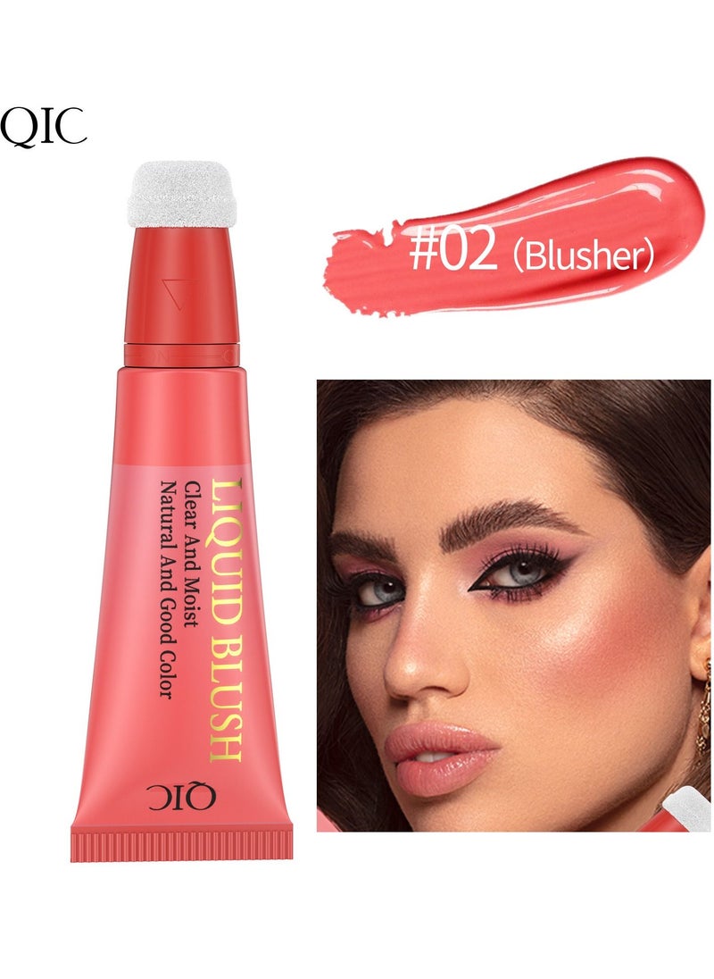 QIC Clear and Moist Face Liquid Blush with Cushion Applicator 02#  - Image 1