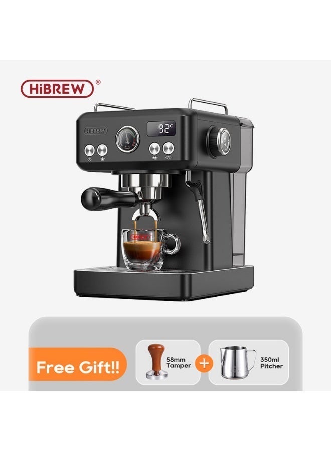 HiBREW 20Bar Semi Automatic Espresso Coffee Machine Temperature Adjustable 58mm Portafilter Cold/Hot Coffee Maker Metal CaseH10A-BK - Image 1