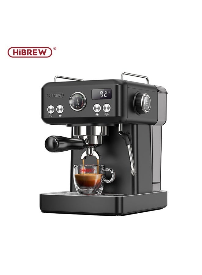 هيبرو ماكينة قهوة إسبريسو نصف أوتوماتيكية HiBREW بقوة 20 بار، قابلة لتعديل درجة الحرارة، مزودة بحامل فلتر 58 مم، لتحضير القهوة الباردة/الساخنة، هيكل معدني H10A-BK - Image 1