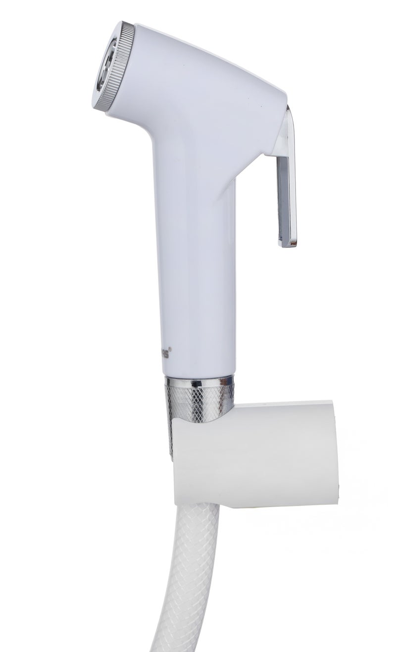 Geepas Afra Shattaf Set- GSW61066/ ABS Plastic Material, 1.2-meter PVC Hose, Suitable Water Pressure Range 0.2 MPa to 0.8 MPa, Water Temperatures Ranging 0C to 80C/ For Home and Hotel Bathrooms/ White, 1 Year Warranty - Image 5