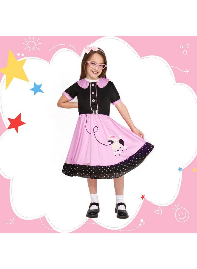 FAYBOX Poodle Skirt 1950S Costume Accessory Set Halloween 50S Costumes For Girls Daughter Sock Hop Skirts  - Image 3