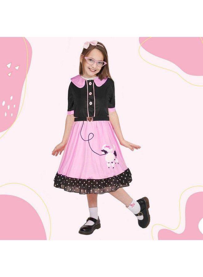 FAYBOX Poodle Skirt 1950S Costume Accessory Set Halloween 50S Costumes For Girls Daughter Sock Hop Skirts  - Image 4