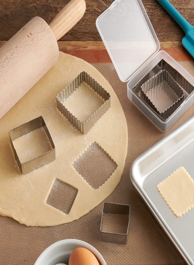 Mrs. Anderson's Baking Mrs. Anderson’s Baking Cookie Fondant Cutters, Graduated Squares, Stainless Steel, 5-Piece Set with Storage Container - Image 4