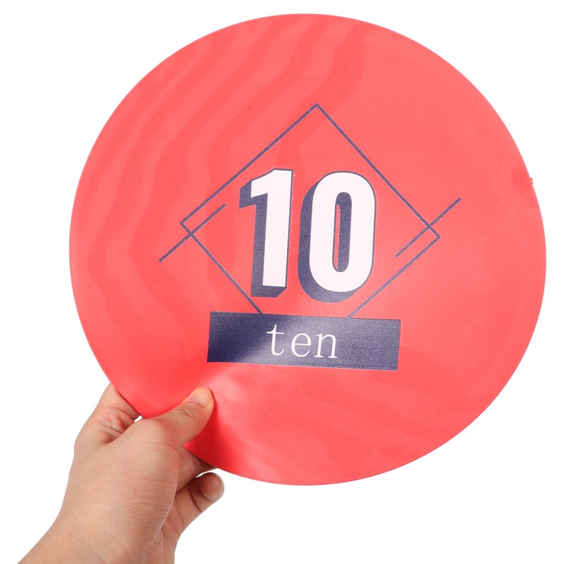 10Pcs Multi-Function 1-10 Numbered Spot Markers for Soccer Training Round Disc for Agility Sports and Team Activities Soccer Training Equipment - Image 3