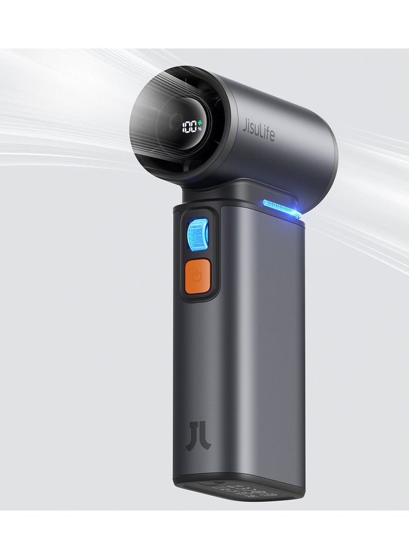 جيسيو لايف جيسو لايف الترا 1 مروحة محمولة باليد 2 في 1 ، بمحرك تربو قوي ]بسرعات مختلفة من %1 الى %100[، سرعة عالية 75,000 دورة في الدقيقة ، ببطارية داخلية بسعة mAh9000 قابلة للشحن السريع وشاشة LED ، المروحة متعددة االستخدامات - Image 1