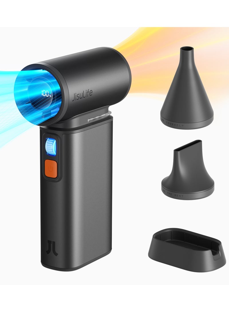 جيسيو لايف جيسو لايف الترا 1 مروحة محمولة باليد 2 في 1 ، بمحرك تربو قوي ]بسرعات مختلفة من %1 الى %100[، سرعة عالية 75,000 دورة في الدقيقة ، ببطارية داخلية بسعة mAh9000 قابلة للشحن السريع وشاشة LED ، المروحة متعددة االستخدامات - Image 2