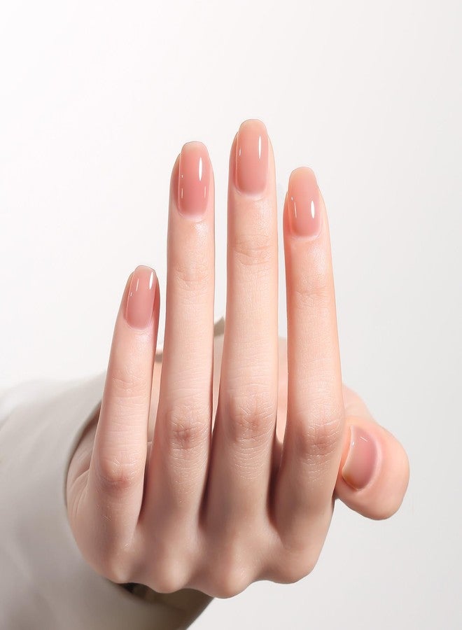 MAYCHAO 15ML Jelly Gray Pink Gel Nail Polish 1Pc Transparent Pink Gel Polish Soak Off UV LED Translucent Nail Polish Nail Art Starter Manicure Salon DIY at Home, 0.5 OZ - Image 4