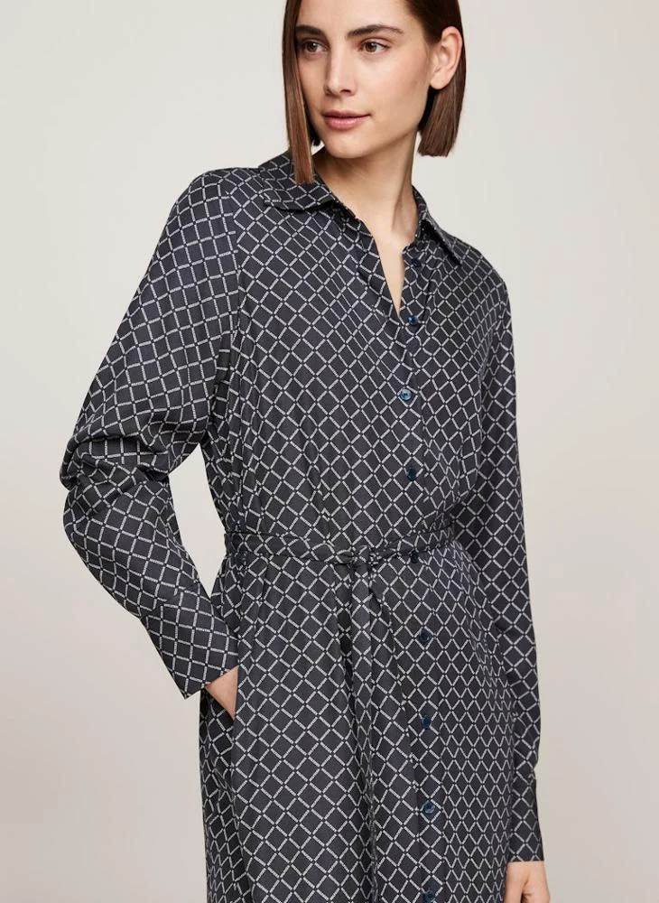 تومي هيلفيغر Printed Tie Detail Dress
