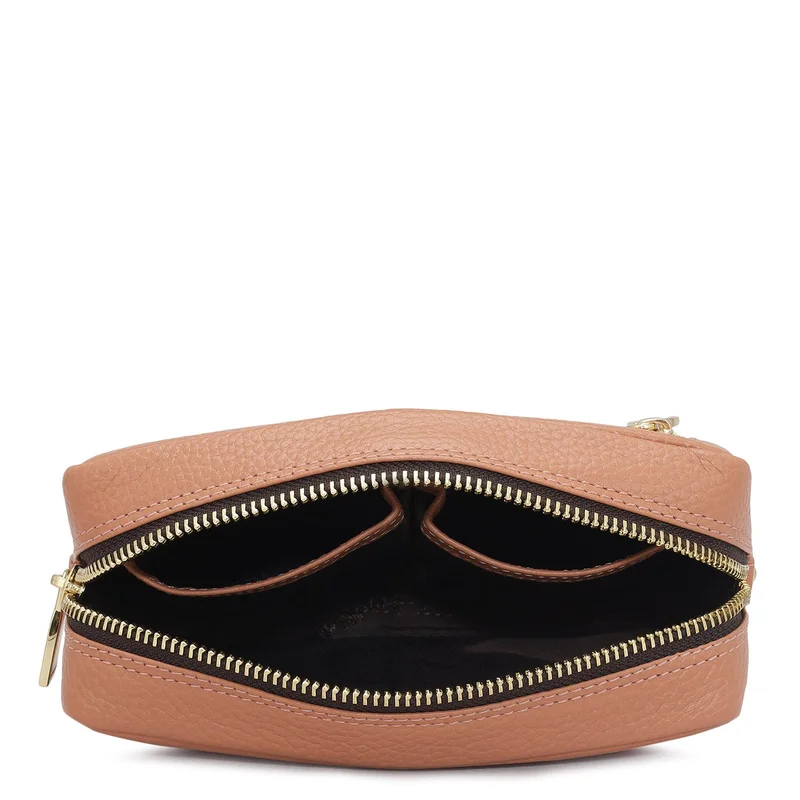 Da Milano  Wax Leather Multi Pouch - Terracotta  | Best Price UAE